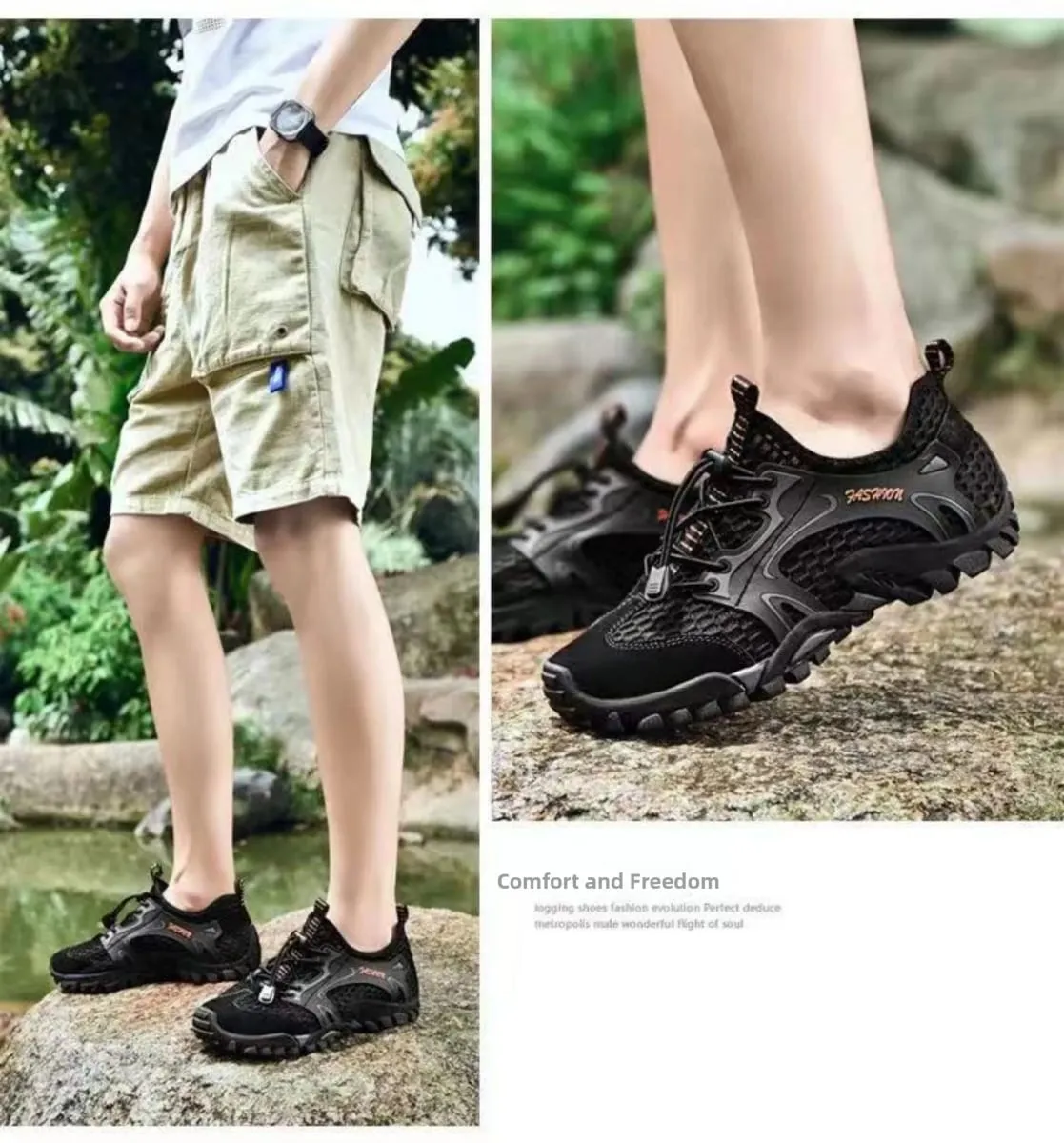 New 2026 Men's Summer Quick Dry Wading Shoes Two Way Casual Water Shoes Breathable Mesh Shoes for Outdoor And Leisure Activities