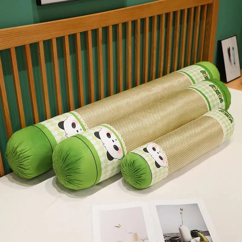 60cm Panda Ice Vine Plush Pillow Dual Sided Cool Ice Rattan Cushion Soft Plush Throw Pillow Home Sofa Bed Decor Gift