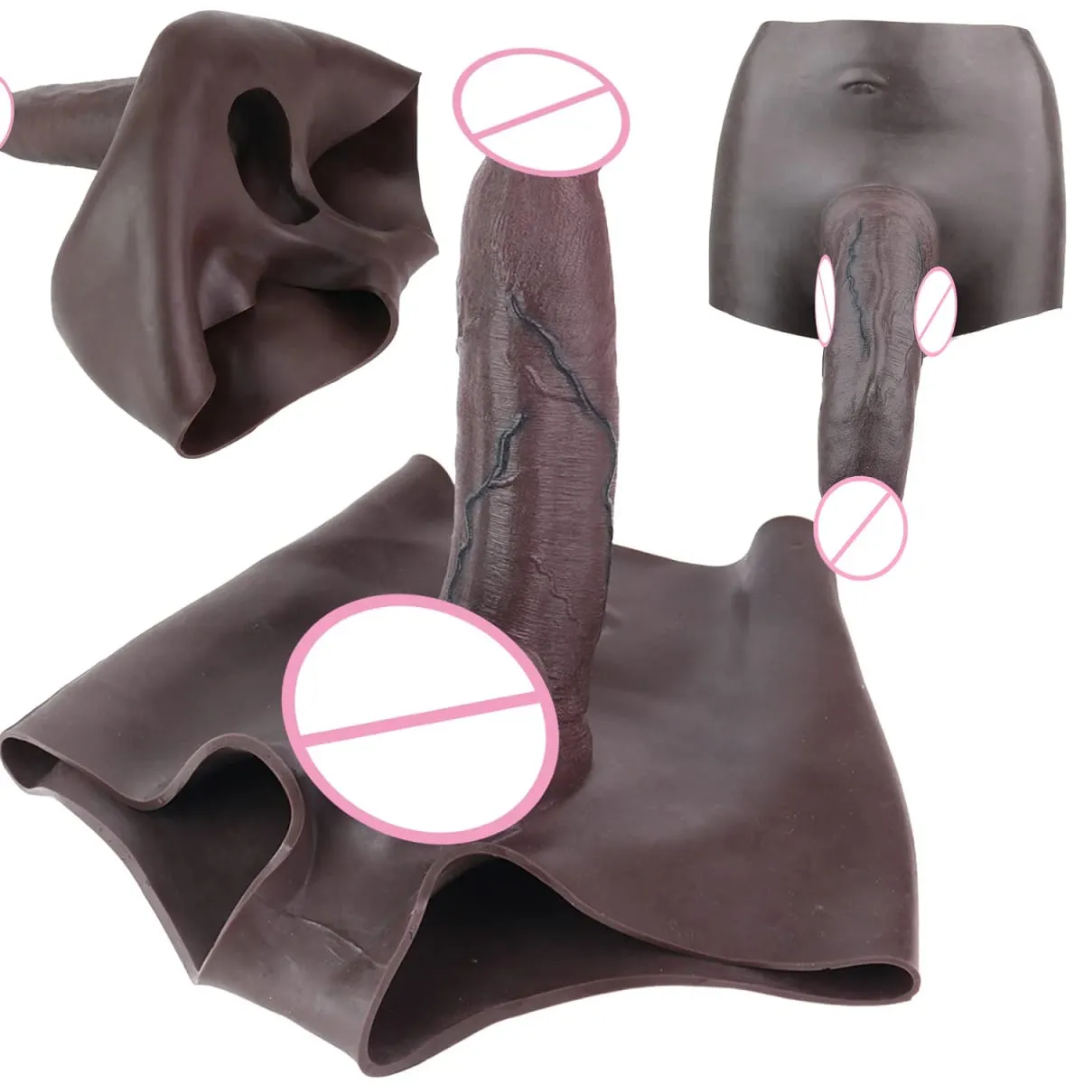 Large Realistic Men's Penis Sleeve Pants Silicone Super Soft Adult Men Strapon Erotic Products Dick Extender Sex Toy 18+ — image 4