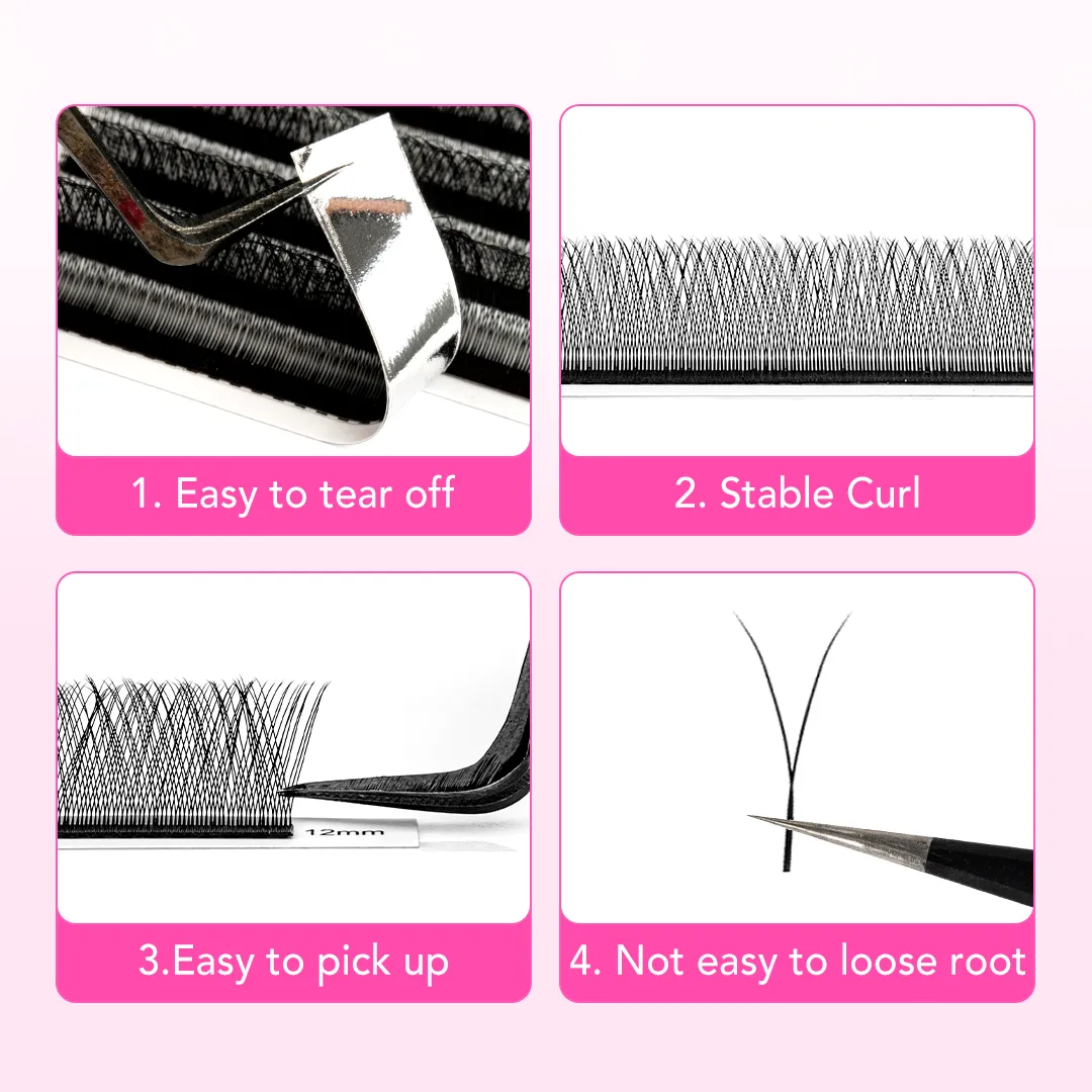 Single Tip 2D Y Hand Made Eyelash Extension Softer False Mink Lashes Y Shaped Eye Lashes for Makeup Tools — image 6