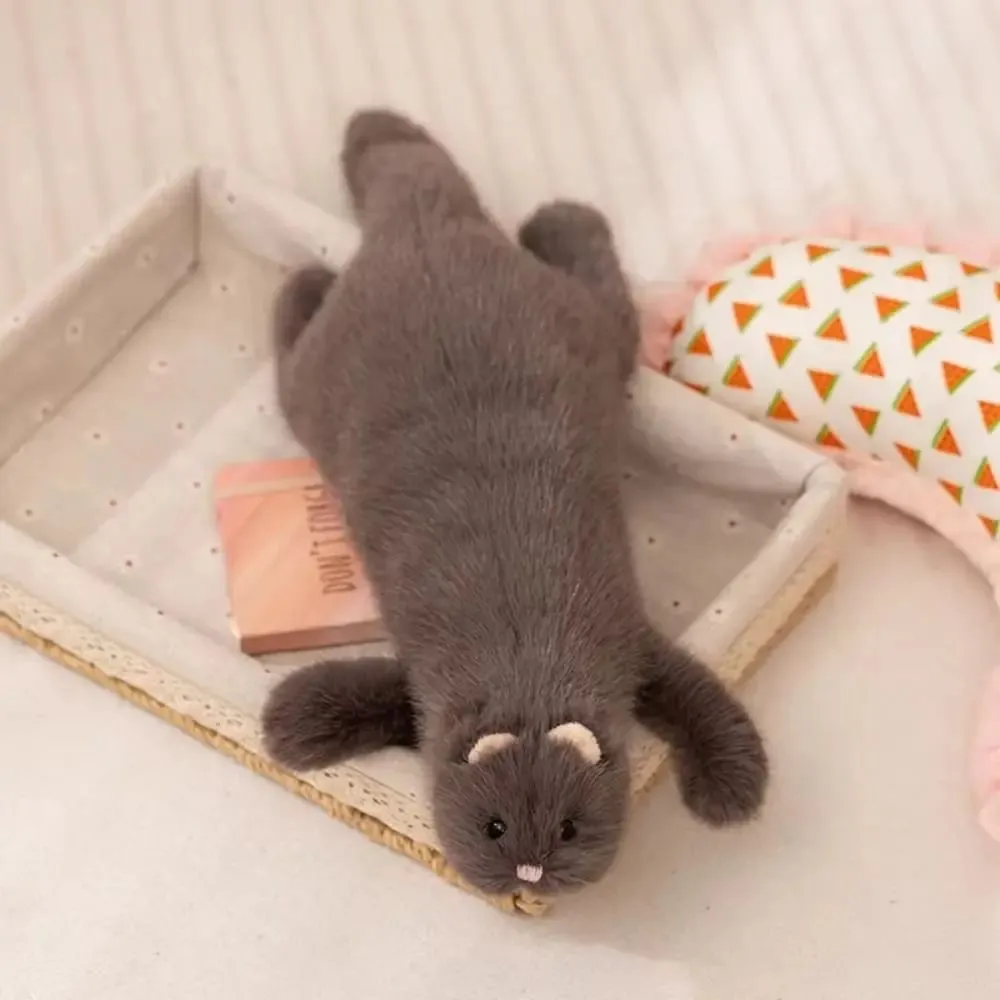 Soft Fluffy Ferret Stuffed Lifelike Appearance Realistic Design Ferret Huggable 47cm Ferret Stuffed Animal Holiday Gifts — image 9