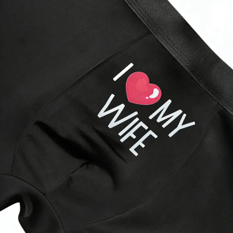 Men's "I LOVE MY WIFE" Romantic Boxer Briefs Soft Stretch Comfortable Daily Underwear,Husband Gift Casual Boxer Hombre Men — image 8