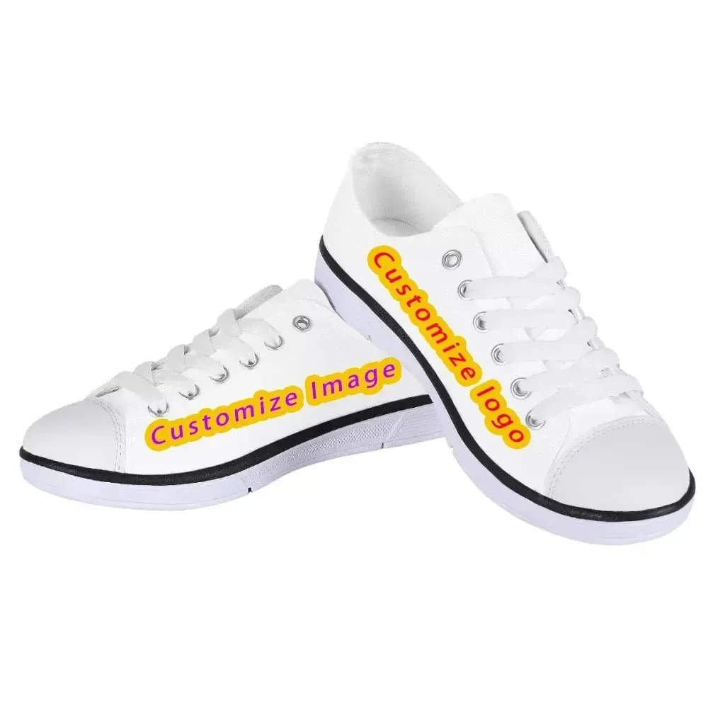 Custom Your Logo Image Text Name Pinted Shoes For Unisex High Top Canvas Shoes Women Free Dropshipping Ladies Sneakers — image 5