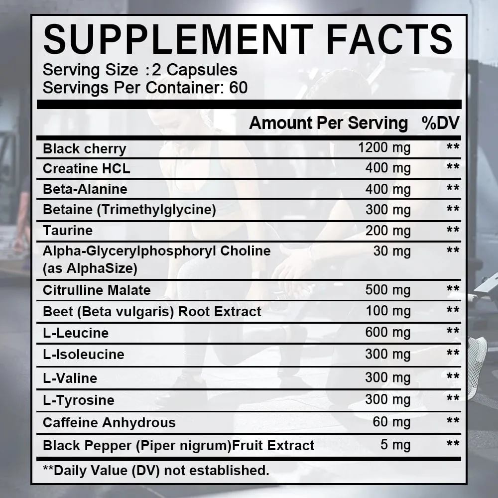 Suplemen Pra-Latihan Bunkell - Asam Amino Creatine HCI Citrulline Malate Beta-Alanine Untuk Meningkatkan Kinerja Atletik — image 7