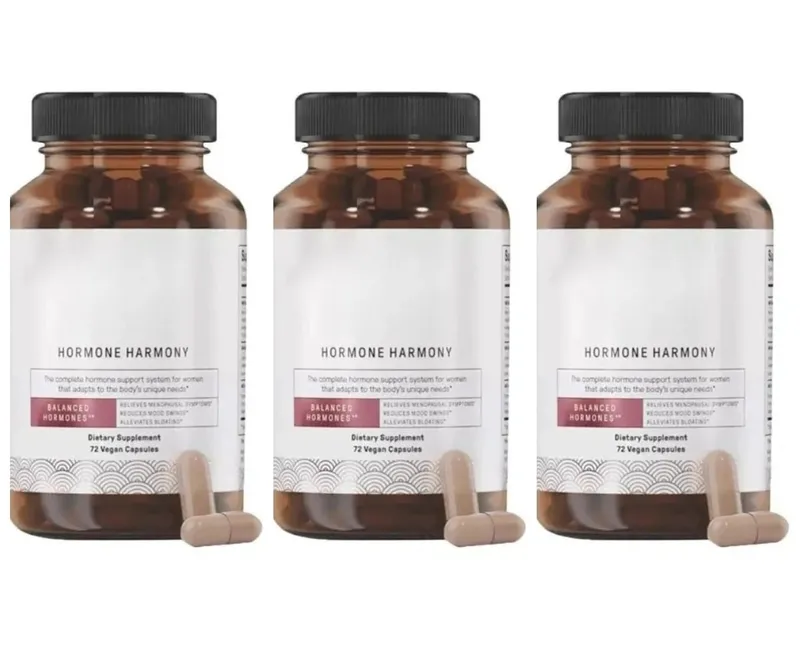 Hormone Harmony Capsules with Natural Herbal Supplement Wellness Support for Women Relief Menopause Hormonal Balance 72 Count