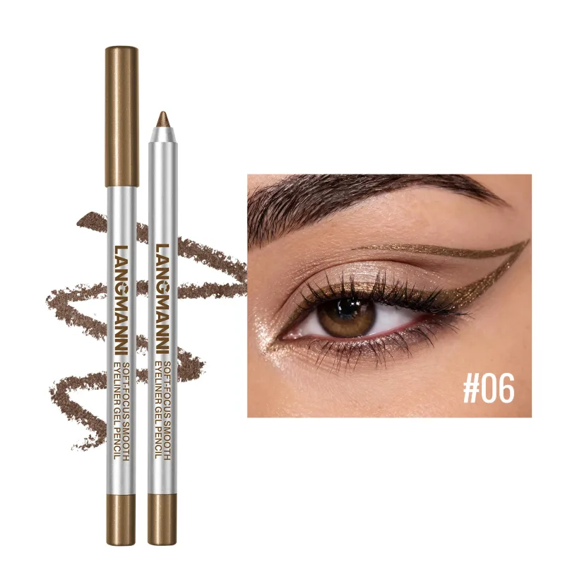 Pearlescent Green Eyeliner Pencil 12 Color Smooth Eye Pigment Glitter Eye Liner Eyeshadow Pen Long-Lasting Waterproof Eye Makeup — image 15