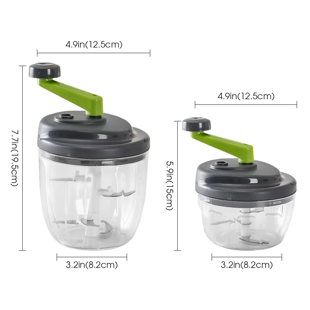1 stk. 520ml/900ml Håndsving hvidløgspulverer Manuel hvidløgsmasker Kødkværn Mad Grøntsagshakker Køkken Gadgets — image 5