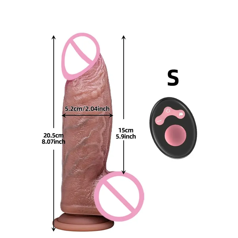 Vibrator Dildo Xxl Realistic Big Cock Telescopic Heated Spinning Penis Expansion Vibratory Massager Female Couple Sex Toys 18 — image 9
