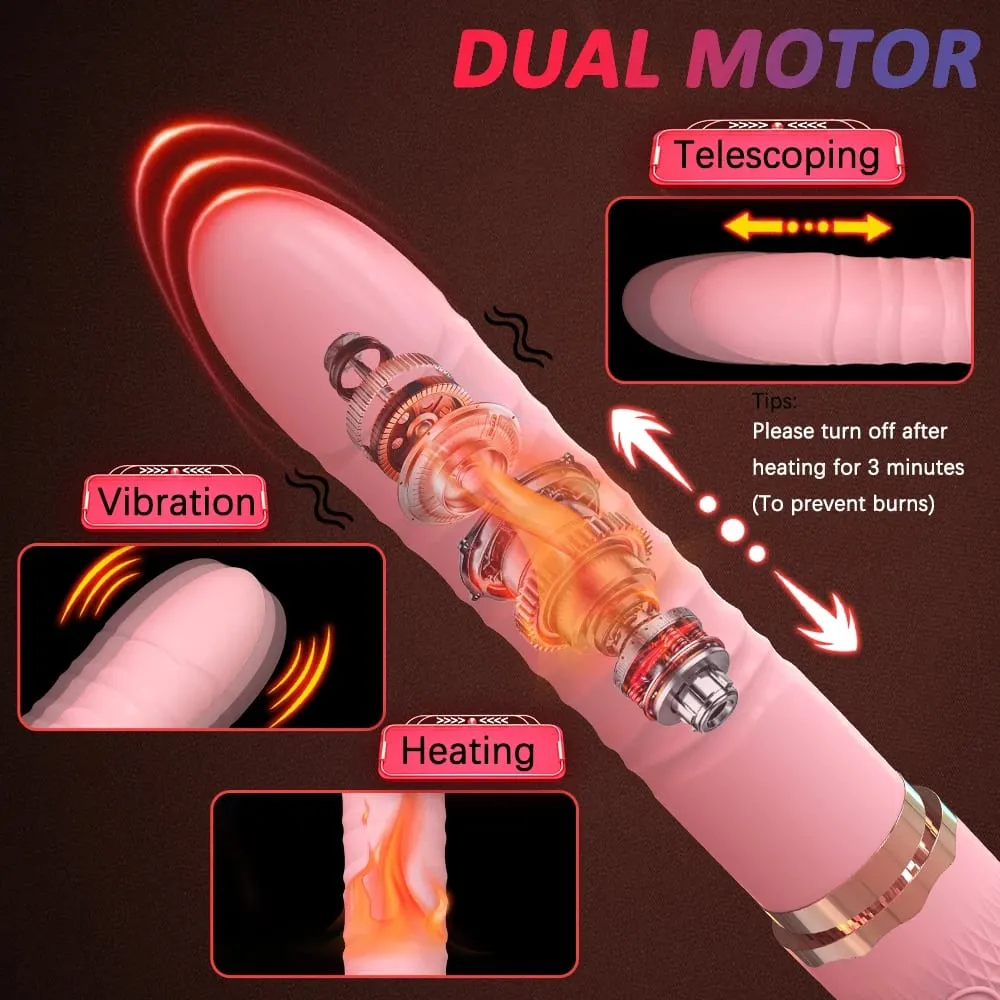 Dual Motor Realistic Thrusting Dildo Vibrator With Heating 10 Mode Sex Toys Vibrator Clitoral Stimulator For Anal Stimulation — image 2
