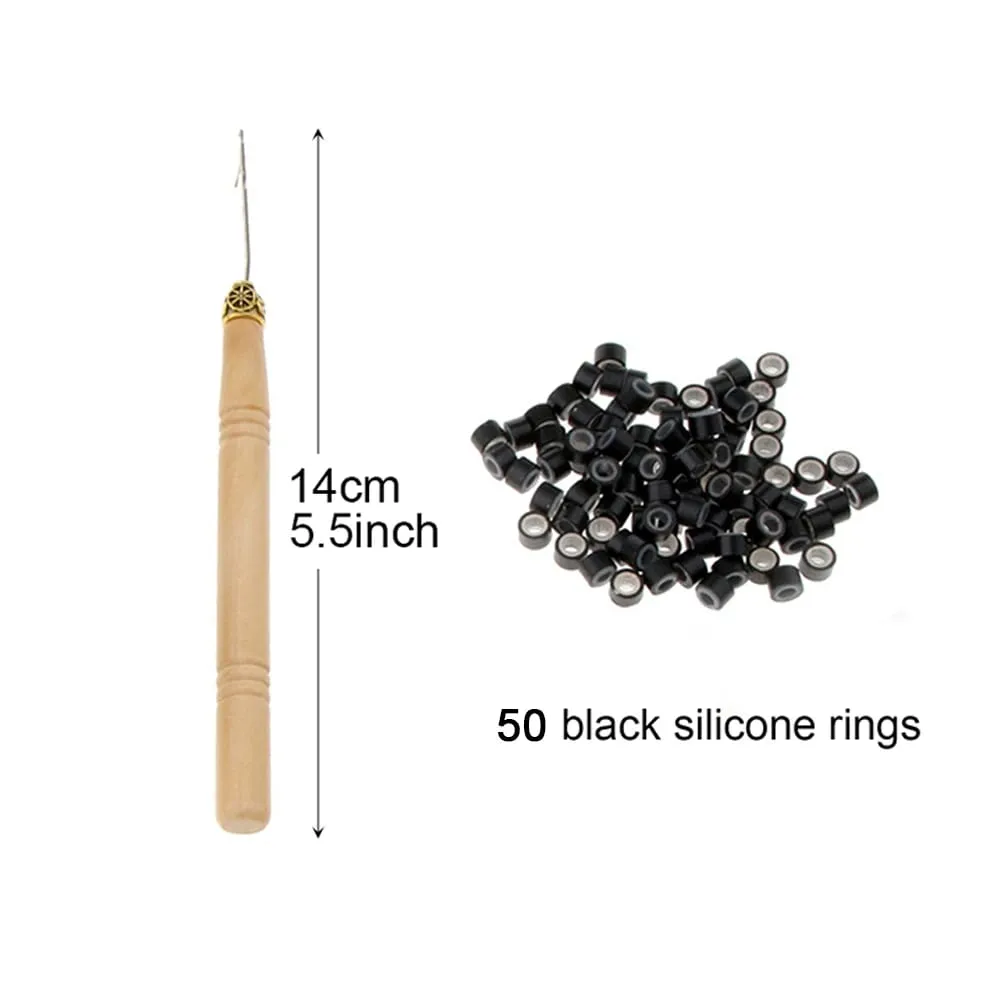Synthetic Colored I-Tip Stick Hair Extensions Straight Hair 16 Inch For Women High Temperature 10 Strands/Pack Colors