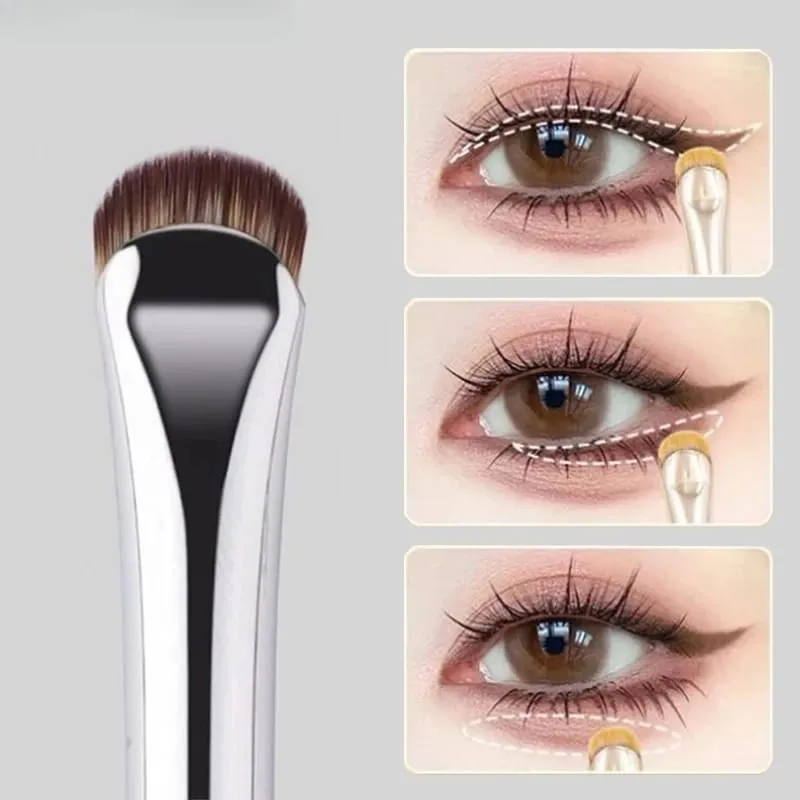 2pcs Curved Eyeliner Makeup Brushes Eye Makeup Smudge Tools Precision Soft Eyeshadow Brush Sharp Thin Small Eye Cosmetic Tools — image 1