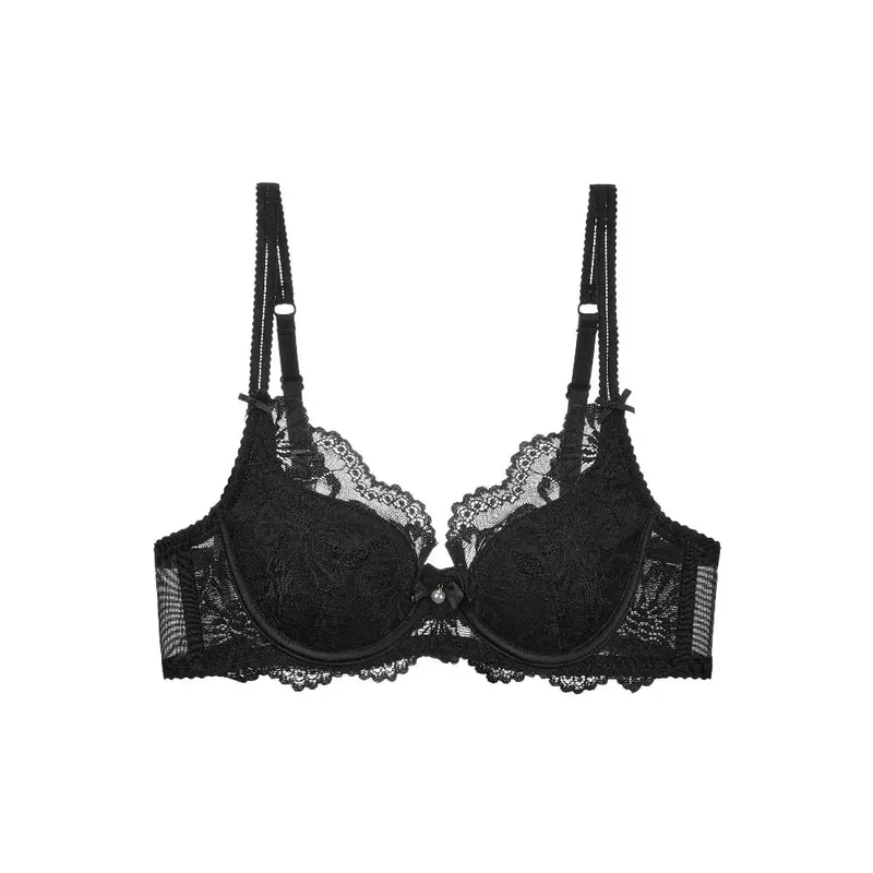 French Lace Sexy Minimizer Bra Comfortable Soft Underwire Anti Sagging Pure Desire Full Figure Brassiere 32‑38 A-C