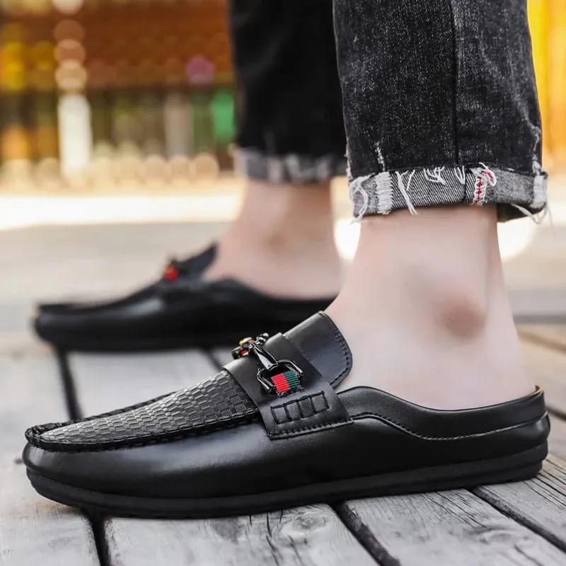 Men's Heelless Casual Shoes - Men's Retro Style Breathable and Lightweight Suitable for Indoor/Outdoor Walking