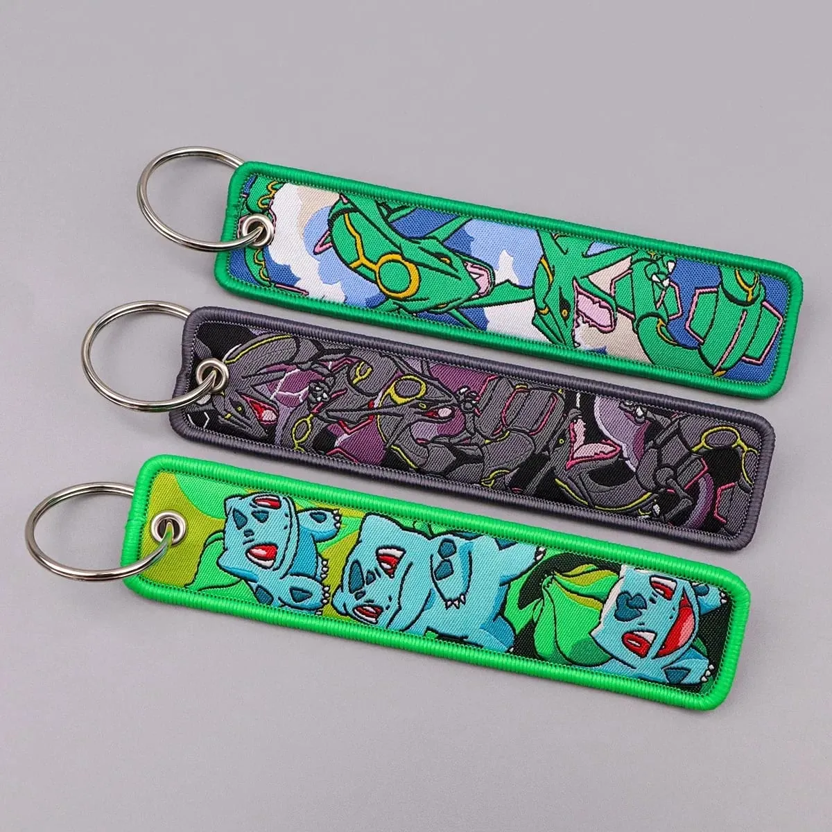HOT Sale Pokémon Anime Monsters Keychain for Cars Backpack Key Holders Embroidery Keyrings Key Tag Jet Tag Accessories Gif 1pcts — image 2