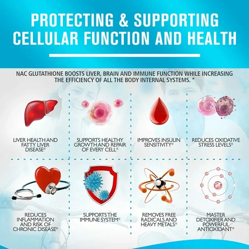 Glutathione & NAC Detox Formula Capsules Supports Antioxidant Protection Liver Function Skin Brightening & Immune Balance — image 5