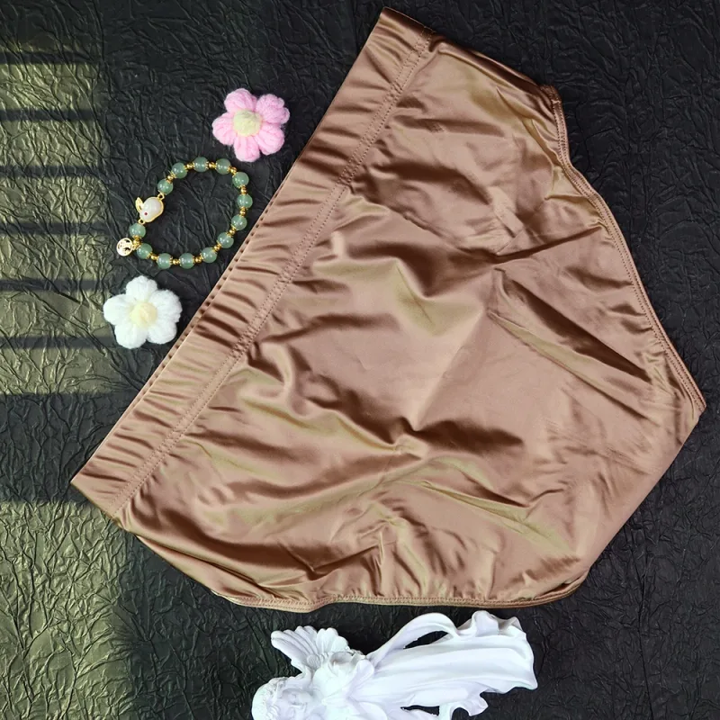 new Mens Briefs Underwear Satin-like Breathable Low-Rise Underpants Male Panties Men's glossy underwear — image 11