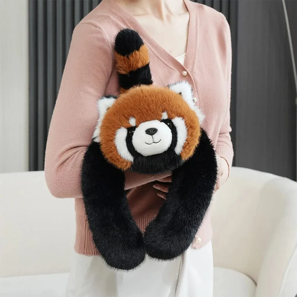 Panda Plush Pillow Cushion Cute Lying Down Animal Back Support Pillow Toy Ultra-Soft Comforting Hug Companion Pillow