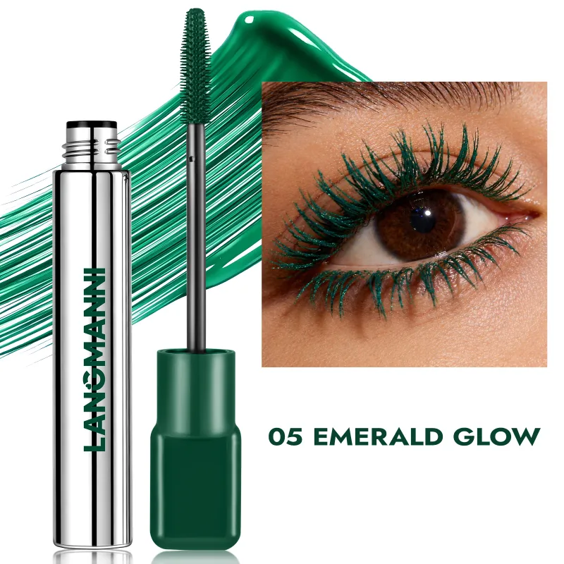 Colorful Blue Mascara Lengthens Eyelashes Extension Thick Fiber Curling Waterproof Green White Pink Black Eye Makeup Cosmetics