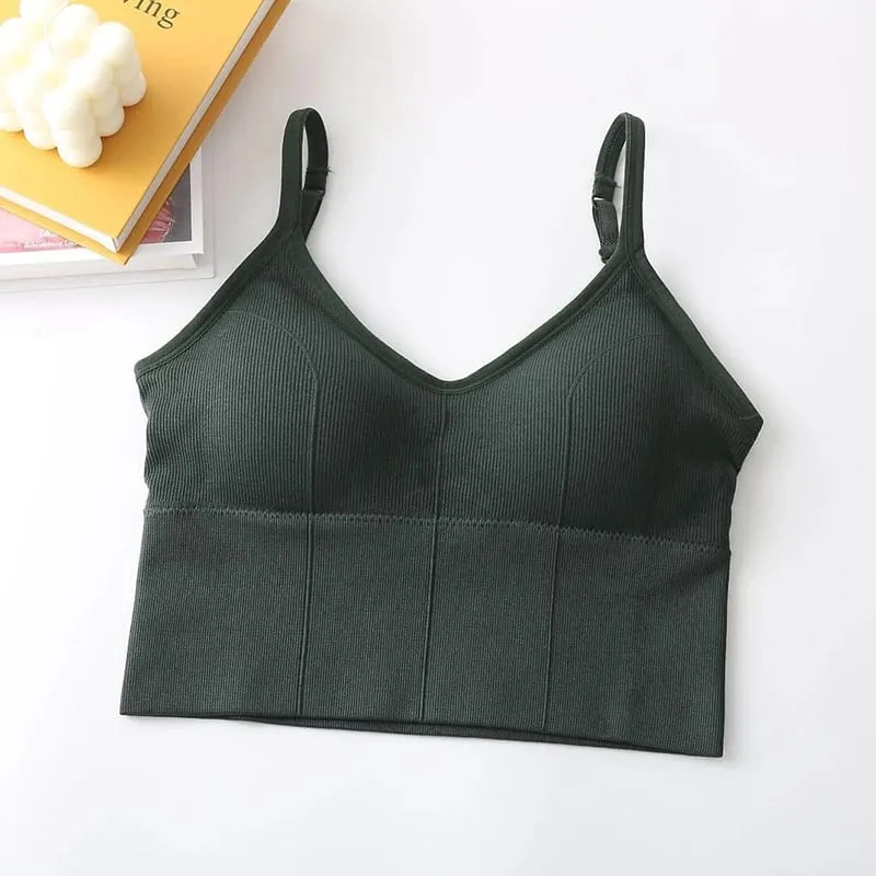 Sexy Backless Bralette Active Bra for Women Seamless Padded Bra Women Lingerie Cotton Wireless Long Tops Brassiere Bra — image 8