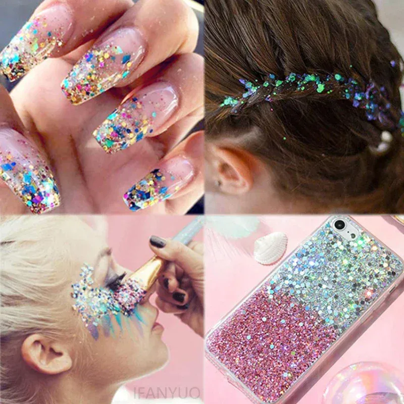 Gel à paillettes pour le visage et les yeux, crème scintillante pour scène, fête, maquillage coloré, lèvres, cheveux, ongles, cosmétique, Festival, fard à paupières, 40ML