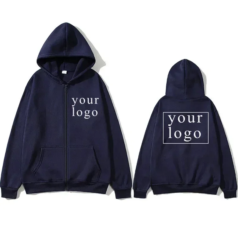 Sweat à capuche pour hommes et femmes, cardigan à fermeture éclair, nouvelle mode, votre propre Design, Logo/image de marque, personnalisé partout, 2025