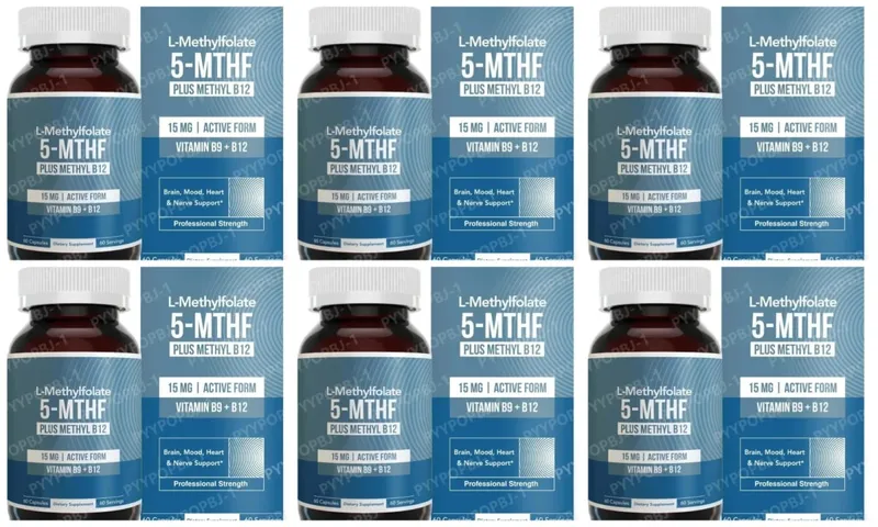 L Methylfolate 5 MTHF 15mg Plus Methyl B12 Vitamin B9 Active Form Nutritional Supplement 60 Capsules — image 11