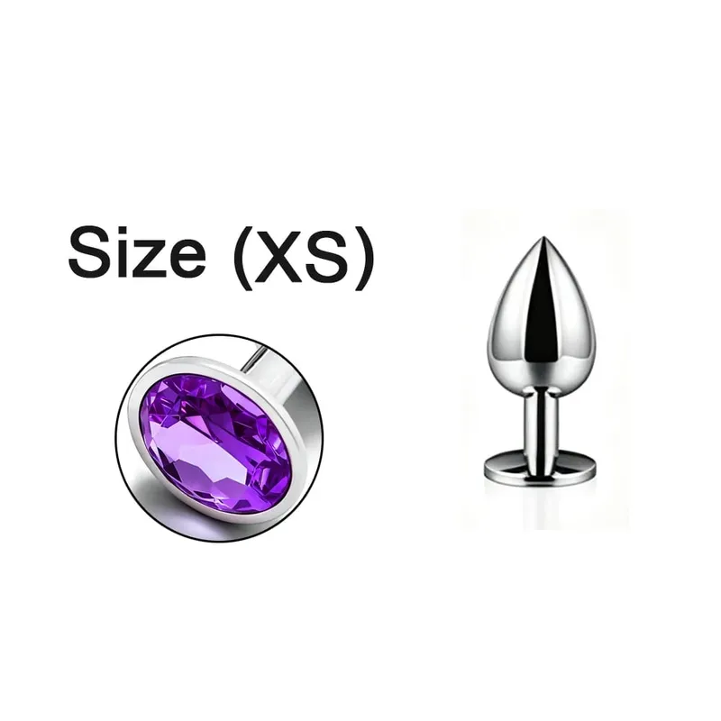Metal Anal Plug 5 Size Butt Plug Butt Toy Adult Game Masturbator Anal XS/S/M/L/XL Diamond Sex Toy for Adult Products
