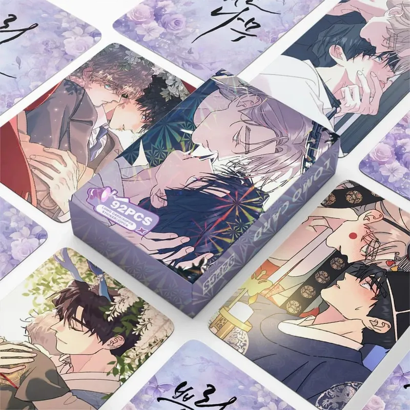 92PCS Korean Webtoon Lomo Cards & Mini Stickers - Anime Character Photocards Collection Perfect Gift for Fans