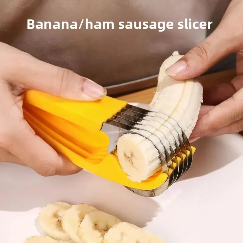 Slicer banana ham fruit ultra-thin manual creative multi-functional cutter melon cutting artifact kitchen special tool