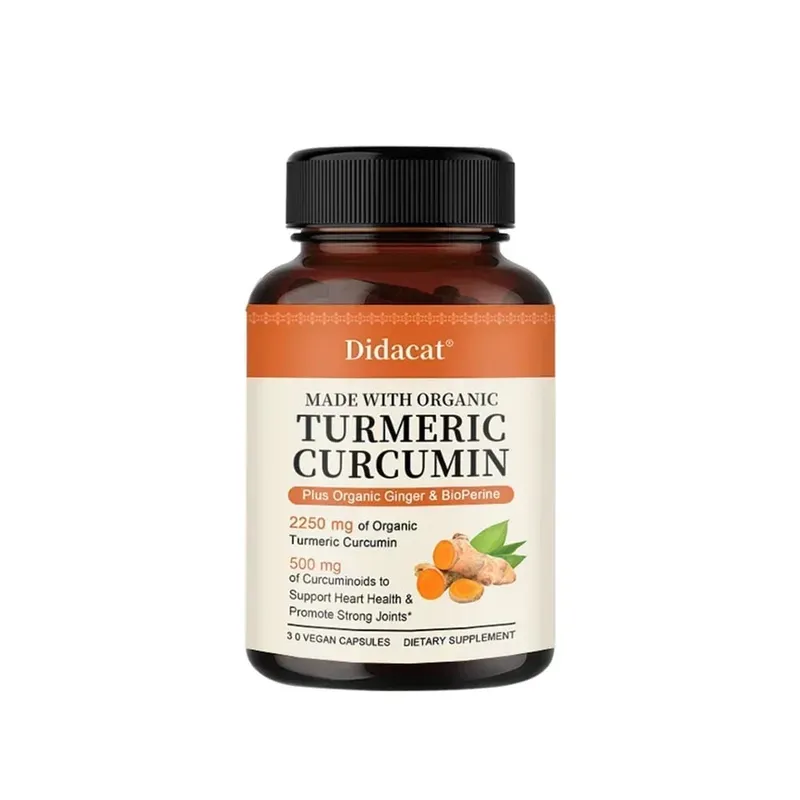 Kurkuma-Curcumin-Kapseln, 2250 mg, Kräuterextrakt, 95 % Curcuminoide mit schwarzem Pfeffer, kraftvolle Gelenkunterstützung — image 9