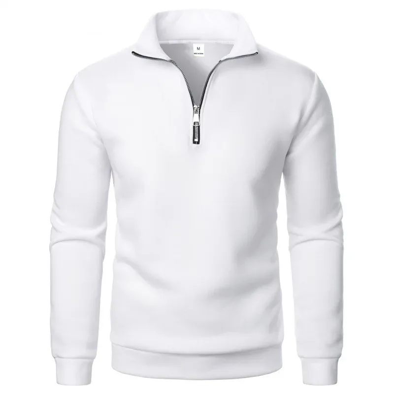 Spring Autumn new Casual Half Zipper stand collar sweatshirt Trend Simple slim men Pullover long sleeve tops Men's sweatshirt — image 23