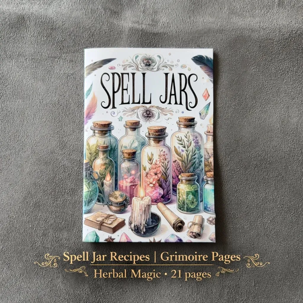 77 Pages Witchcraft Grimoire Pages Book of Shadows Kit with Moon Phases Herbal Lore Spells Gothic Dark Academia Witch Journal