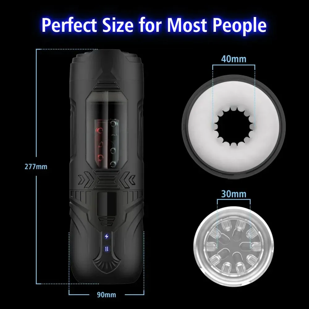 Automatic Male Masturbator Telescopic Rotation Masturbation with Suction Cup Simulation Blowjob Piston Adult Sex Toy for Men