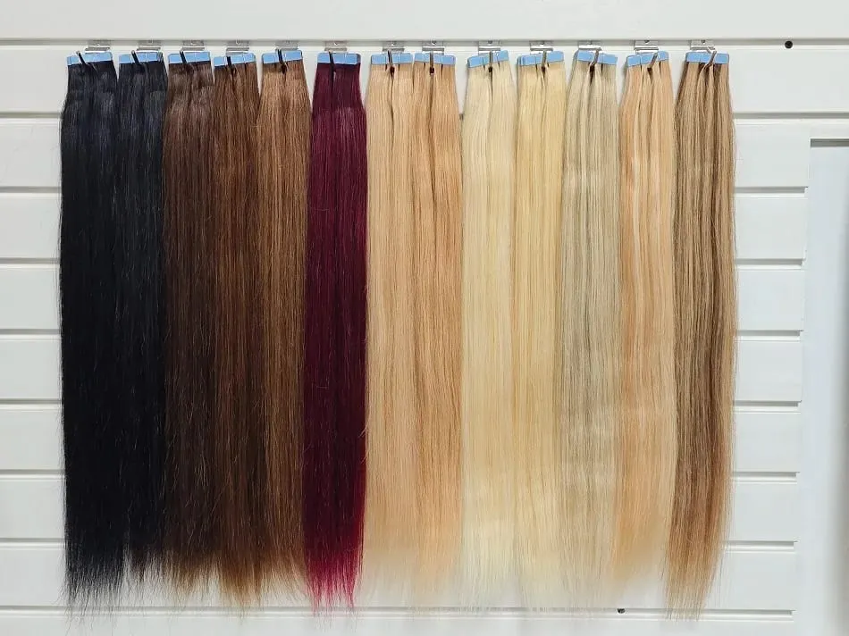 Tape in Extensions Human Hair Natural Seamless Tape in Hair Extensions Skin Weft PU Tape On Hair 20 PCS 12"-20" 50G/Pack