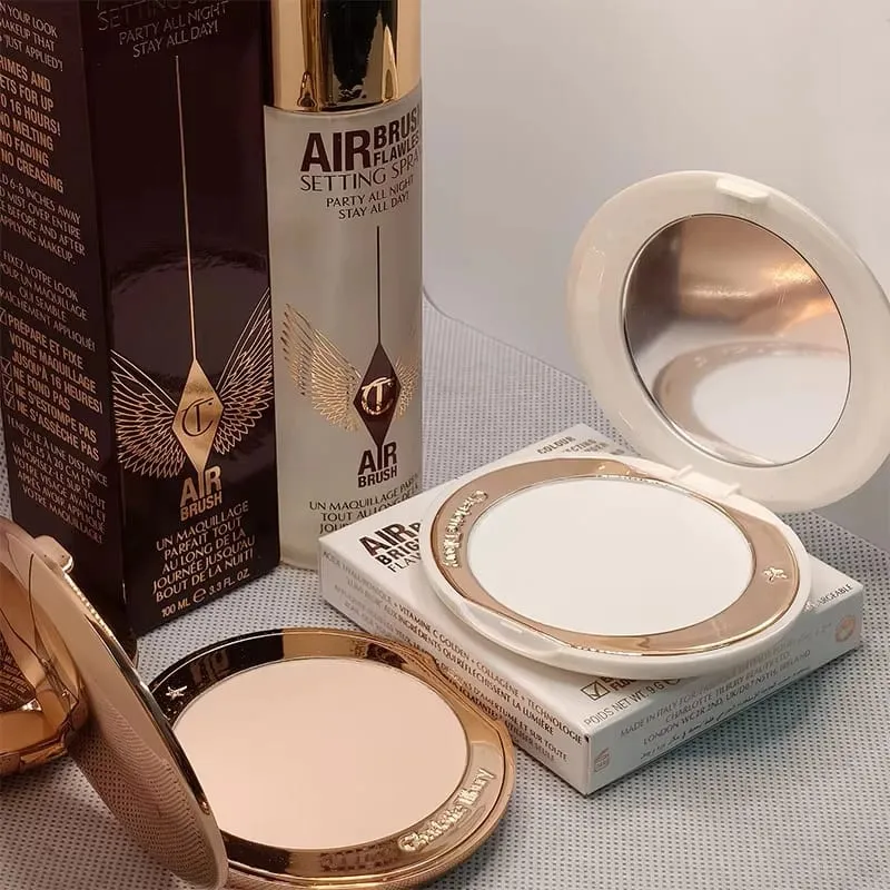 Charlotte Tilbury Airbrush Powder Blurring Poreless & Highlighter Illuminating Luminous Long Lasting Soft Focus Glow แต่งหน้าของขวัญ — image 4