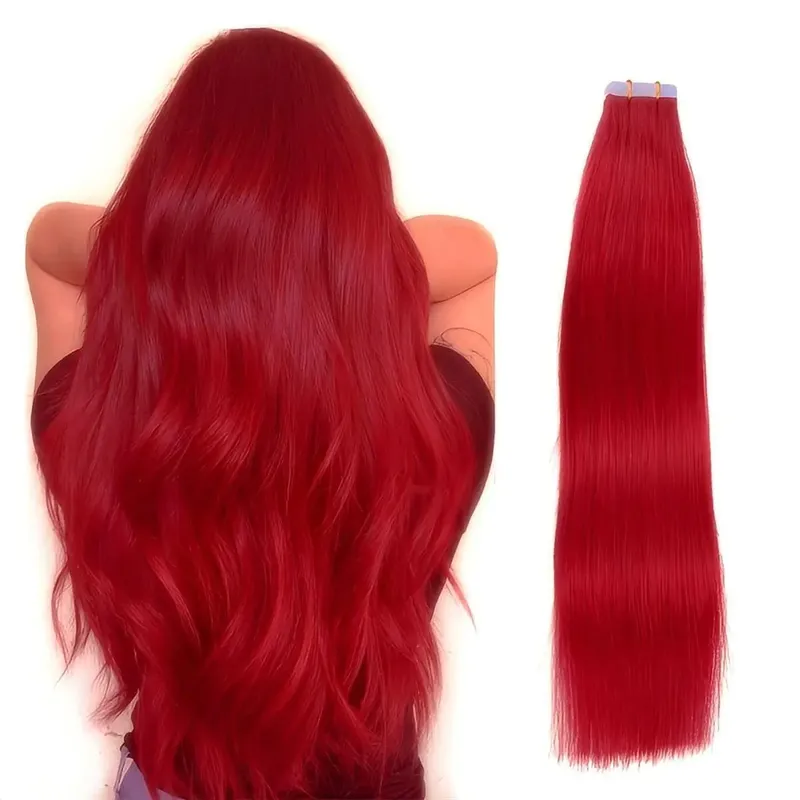 Tape in Hair Extensions Human Hair Highlight Color 18 Ash Blonde and 613 Light Blonde Hair Extensions Tape Ins 20pcs 50g