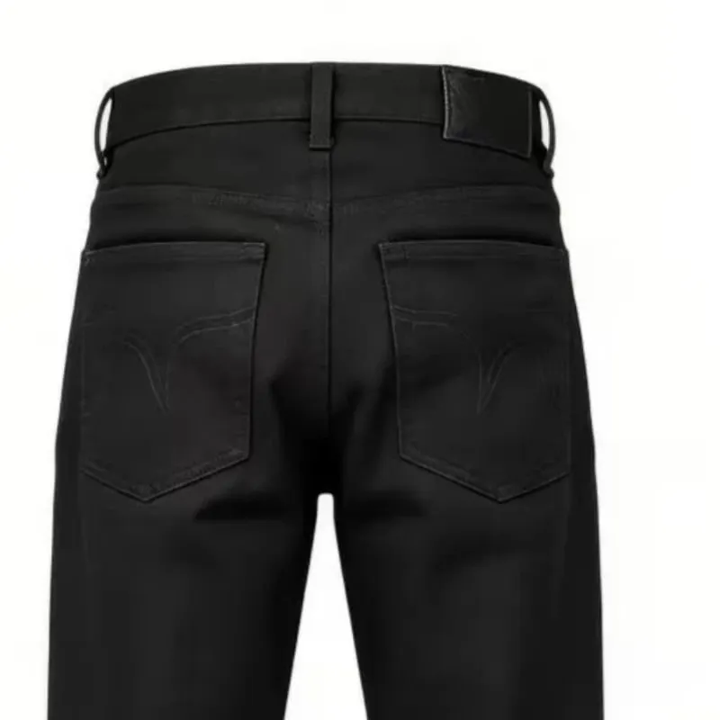 Mens Jeans Harajuku American Retro Black Flared Denim Pants Loose Straight Wide Leg Streetwear Summer Casual Vintage Unisex New