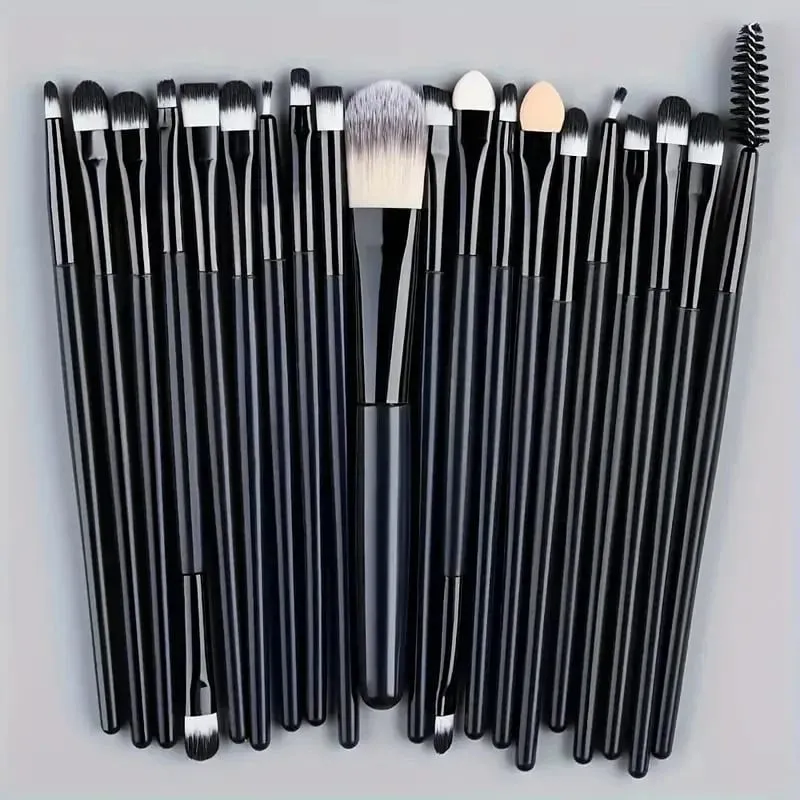 20Pcs Makeup Brushes Set Eyeliner Blending Cheeks Eye Cosmetic Foundation Brush with Makeup Sponge — image 9