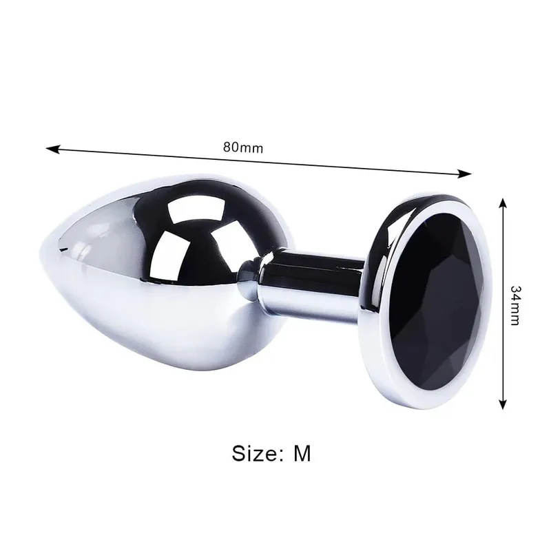 Stainless Steel Anal Plug Butt Plug With Jewelry Colorful Crystal Anus Plug Adults Sex Toys for Men Women Gay Adult Game Sex Toy — image 19