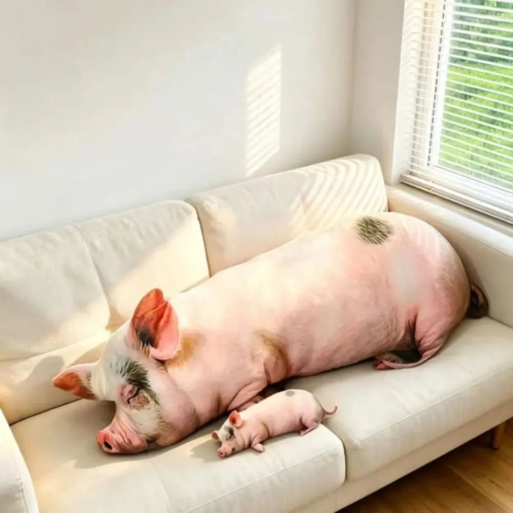 Pluche materiaal dierlijk lichaamskussen PP katoen gevuld zachte textuur dierenkussen pop speelgoed 40 cm formaat schattig ontwerp varken sleutelhanger