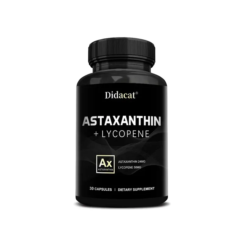 Suplemen Astaxanthin untuk Lelaki dan Wanita | Daripada Haematococcus Pluvialis Microalgae untuk Sokongan Kesihatan Mata & Kulit