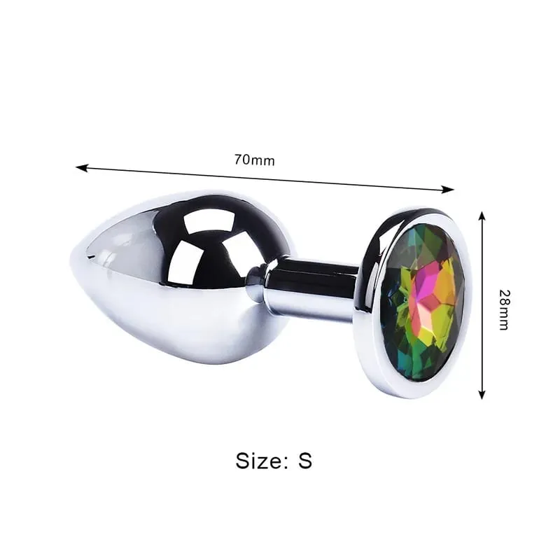 Stainless Steel Anal Plug Butt Plug With Jewelry Colorful Crystal Anus Plug Adults Sex Toys for Men Women Gay Adult Game Sex Toy — image 16