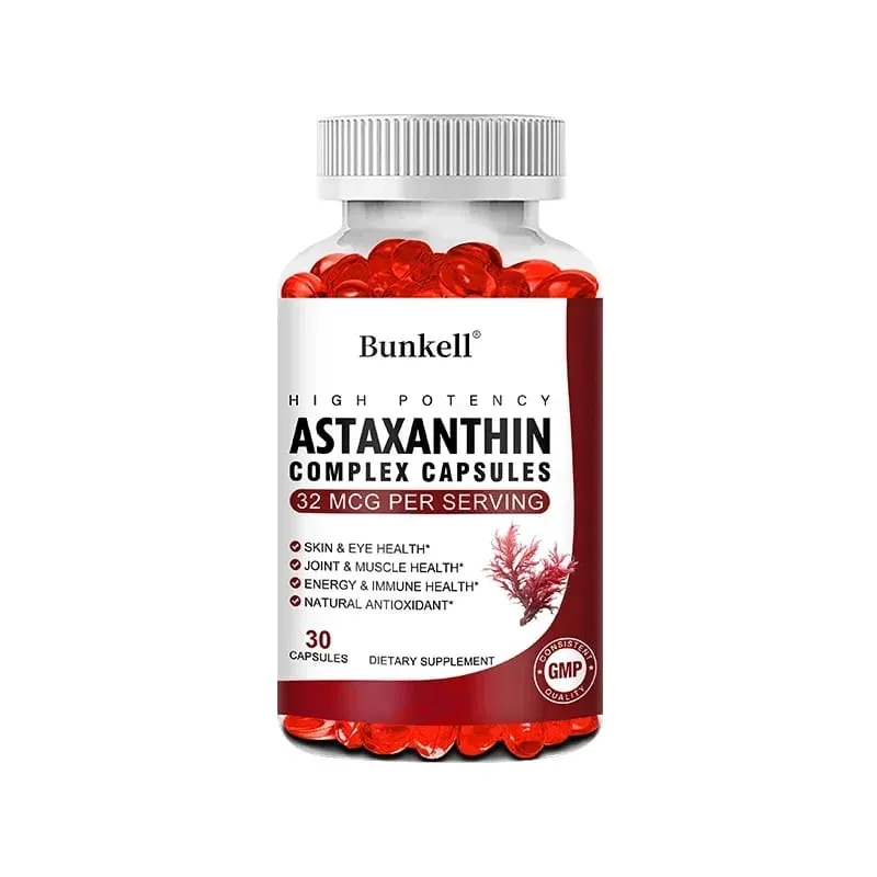Minyak Krill Antartika 120mg Kapsul Astaxanthin 32mcg(EPA DHA) Menyokong Imuniti Sendi dan Kulit Kesihatan Kardiovaskular