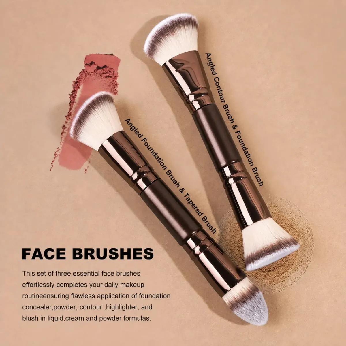 8pcs Facial Makeup Brush Set Foundation Brush Concealer Brush Contour Brush Multifunctional Makeup Brush Set Soft Bristles — image 5