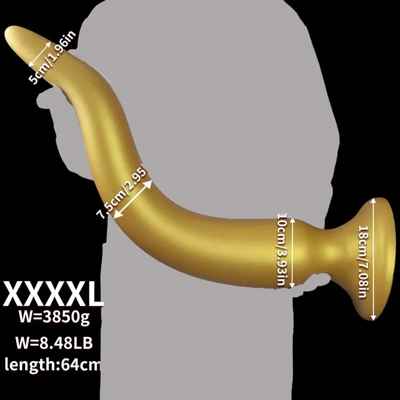 Giant Anal Plug 64CM Super Long Soft Silicone Huge Butt Plug Thick Anal Dildo Dilator with Suction Cup Adult Sex Toys — image 8