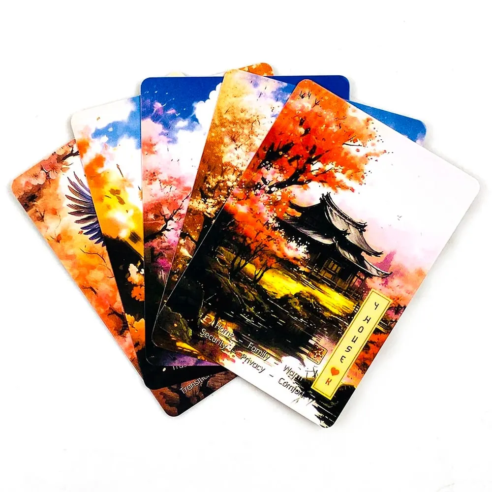 Nuovo gioco di carte Le Sakura 36 carte Cherry Blossoms elegante e compatto include una guida ideale per le pratiche spirituali di viaggio