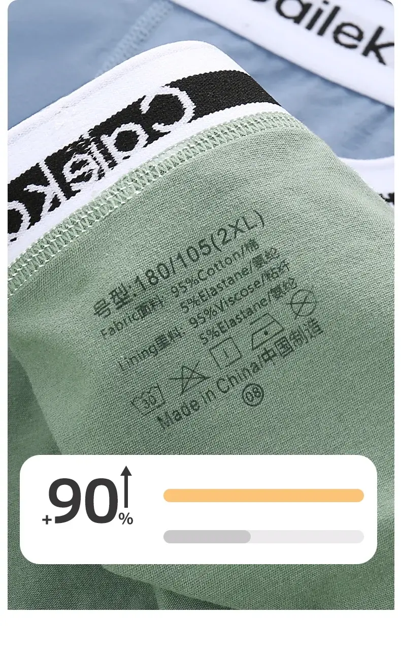 5Pcs Boxer Shorts Men's Underwear Sexy Panties Pure Cotton Solid Elasticity Man Underpants Male Boxers Homme U Convex Lingerie — image 6