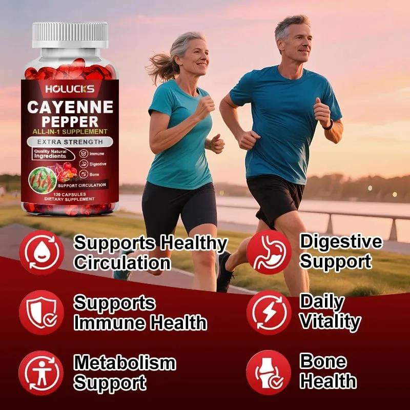 Ang Cayenne Pepper Capsules na may Vitamin D3 K2 Blood Circulation ay Nagtataguyod ng Digestion Boost Metabolism Support Joint Bone Health — image 5