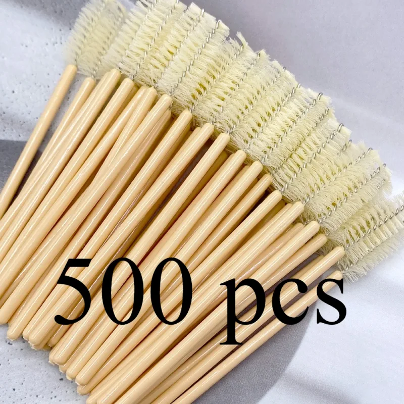 Zanse 50/500pcs Eyebrow Eyelash Brushes Eyelash Spoolies Mascara Wands Applicator for Eyelash Extension Makeup Tool