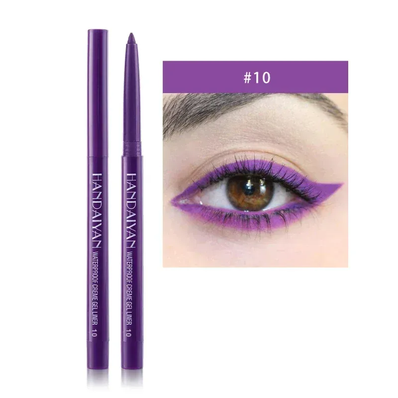 1PC Glitter Shine Eyeliner Gel Pencil Sexy Colorful Long-Lasting Shimmer Makeup Matte Colored Eye Liner Cream Pen Cosmetic Tool